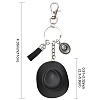 Plastic & Alloy & Faux Suede Tassel Pendant Keychains KEYC-YW00304-04-3