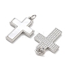 Rack Plating Brass & White Shell Pendants SH-CBA6629-34P-2