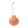 Electroplate Multicolor Sea Shell Pendant Decorations HJEW-JM04622-4