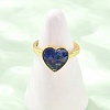 Natural Lapis Lazuli Finger Rings with Brass Findings G-H353-03G-02-2