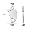 304 Stainless Steel Charms STAS-CJC0008-16P-2