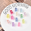 UV Plating Transparent Acrylic European Beads OACR-M027-02B-1