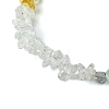 Natural Green Aventurine & Quartz Crystal & Prehnite & Citrine Chips Beaded Stretch Bracelets for Women BJEW-JB10875-4