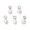 Natural Cultured Freshwater Pearl Potato Charms PALLOY-JF03920-01-1