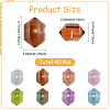 40Pcs 8 Colors Transparent Handmade Lampwork Beads LAMP-YW0004-37-2