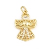 Brass Micro Pave Cubic Zirconia Pendants KK-F938-38G-04-1