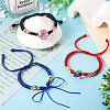 10Pcs 10 Colors Adjustable Nylon Cord Braided Bracelet Making MAK-TA0001-15-13