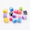 Mixed Cube Resin Beads X-RB106Y-2