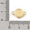 Brass Disc with Initial Links Connector Charms KK-E802-36G-V-3