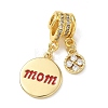 Mother's Day Brass Micro Pave Clear Cubic Zirconia Pendants CU-CBA4231-09D-G-1