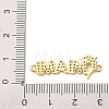 Beach Theme Rack Plating Brass Micro Pave Clear Cubic Zirconia Connector Charms KK-P261-07B-G-3