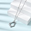Irregular 304 Stainless Steel Pendant Necklace & Stud Earrings Sets for Women SJEW-E052-01P-2
