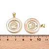 Brass Micro Pave Clear Cubic Zirconia Pendants KK-N254-189G-3