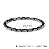 Synthetic Non-magnetic Hematite Beads Stretch Bracelets for Men RL7655-8-1