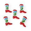 5Pcs Boot Baking Paint Glass Enamel  Beads LAMP-TADJ0001-08G-3