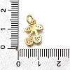 Brass Micro Pave Clear Cubic Zirconia Pendants ZIRC-I070-113G-3