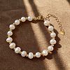 Elegant Natural Freshwater Pearl & Brass Beaded Bracelets for Women EN4357-1-2