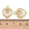 Brass Micro Pave Clear Cubic Zirconia Pendants SH-CBA197E-08G-3