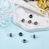 8Pcs 4 Colors Brass European Beads KK-ME0004-22-4