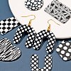 12Pcs 6 Style 3D Printed Acrylic Pendants KY-FS0001-03-6