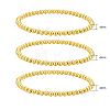 Round Brass Beaded Stretch Bracelets BJEW-JB05983-2