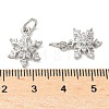 Brass Micro Pave Cubic Zirconia Pendants with Jumping Ring KK-A254-24P-3