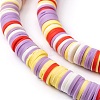 Handmade Polymer Clay Beads Strands CLAY-R089-8mm-T022-6