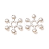 Snowflake Alloy Spacer Beads TIBEB-0581-S-RS-1