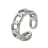 304 Stainless Steel Open Cuff Ring RJEW-L110-001P-1