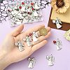 30Pcs 3 Colors Antique Silver Alloy Rhinestone Pendants FIND-CJ0006-07-4