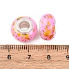 Opaque Resin Rondelle European Beads RESI-Z046-01I-3