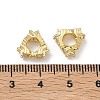 Bowknot Brass Micro Pave Clear Cubic Zirconia Beads KK-D228-04G-2