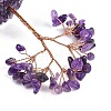 Natural Amethyst Chips Tree of Life Decorations DJEW-B013-01D-2