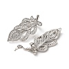 Brass Micro Pave Cubic Zirconia Twister Clasps KK-K422-03P-2