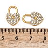 304 Stainless Steel Micro Pave Cubic Zirconia Pendants STAS-A132-05B-G-3