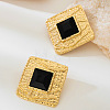 Alloy & Acrylic Stud Earrings FS-WG485A1-01-1