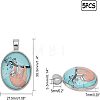Alloy Glass Pendants PALLOY-CA0001-23-2