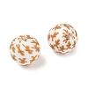Coffee Theme Printed Silicone Beads SL-CBACE28-02C-2