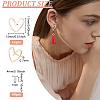 16Pcs Brass Stud Earrings Findings KK-BC0009-36-2