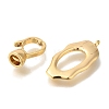 Brass Fold Over Clasps KK-K389-007G-2