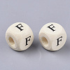 Printed Natural Wood Beads WOOD-T026-001F-2