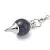 Natural Lapis Lazuli Sphere Dowsing Pendulums BJEW-E292-A03-5