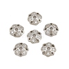 Brass Micro Clear Cubic Zirconia Bead Caps KK-CBA6A75-56P-1