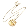 304 Stainless Steel Pendant Cable Chain Necklaces for Men Women NJEW-K308-03E-G-4