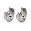 304 Stainless Steel Polishing Effect Hoop Earrings EJEW-M001-37P-4