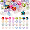  32Pcs 16 Colors UV Plating Rainbow Iridescent Acrylic Beads OACR-TA0001-43-11