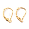 Ion Plating(IP) 304 Stainless Steel Leverback Earring Findings X-STAS-K233-04G-01-1