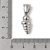 304 Stainless Steel Pendant Rhinestone Settings STAS-B167-13B-P-3