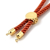 Half Finished Twisted Milan Rope Slider Bracelets FIND-G032-01G-23-3