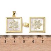 Rack Plating Brass Micro Pave Clear Cubic Zirconia Pendants KK-K341-44G-03-3